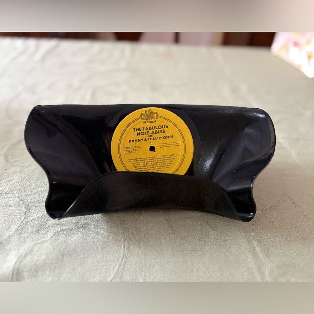Black Vinyl Record display stand/bowl